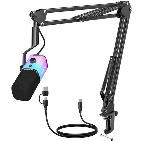 마오노 원터치 음소거 USB XLR 다이나믹 마이크 게이밍 방송용 녹음용 PD100X