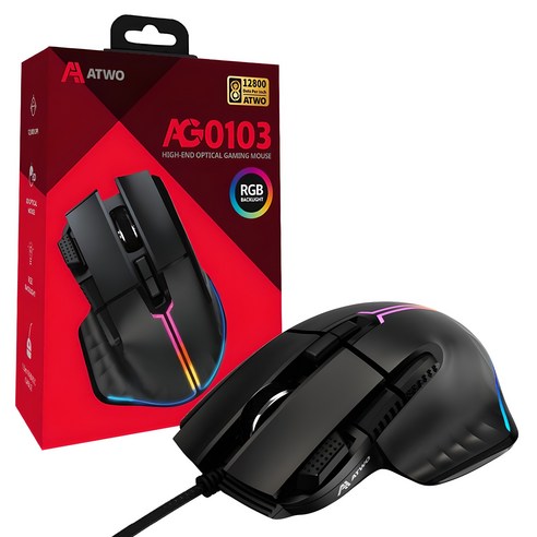 에이투 고감도 LED 유선 USB 게이밍 마우스 AG0103.webp
