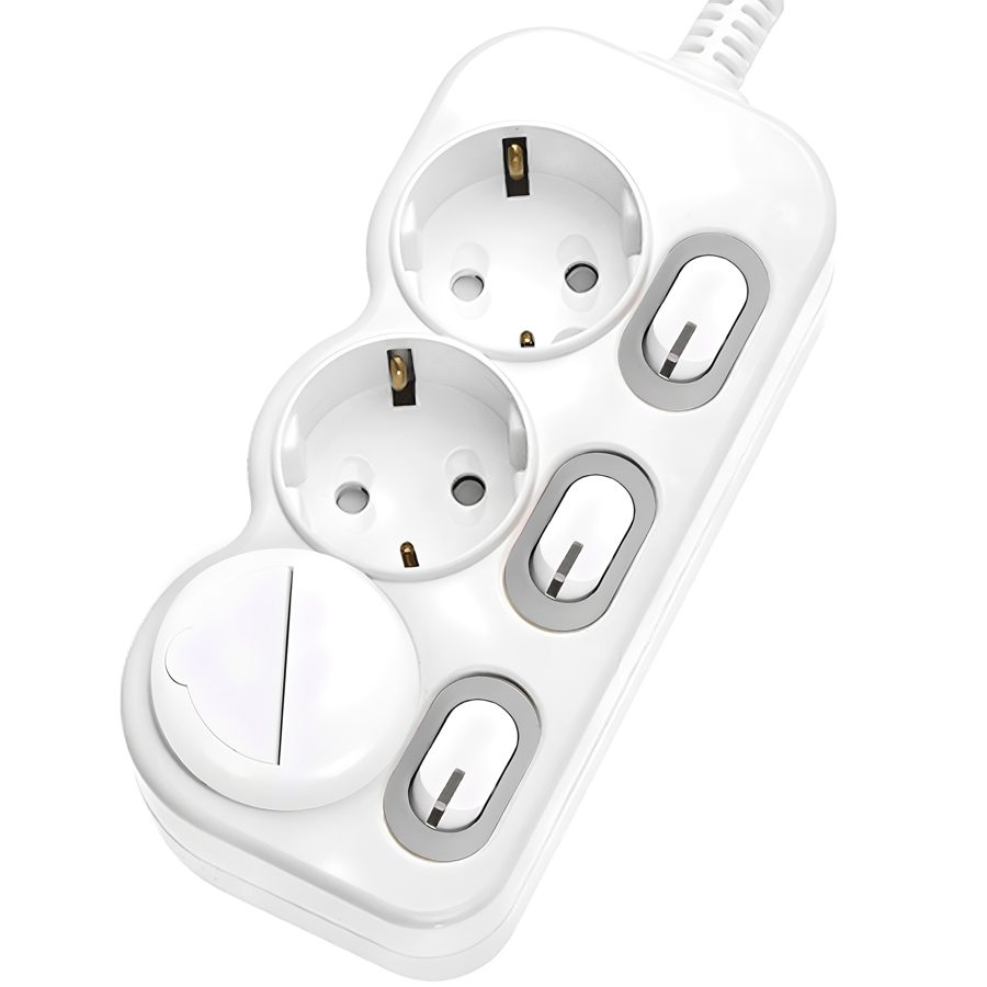 에코파워탭 LED 스위치 개별 절전형 멀티탭 3구 EPM 203N