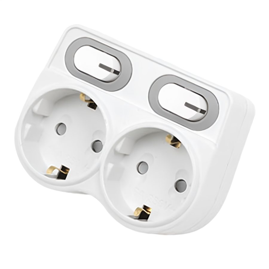 에코파워탭 LED L자 멀티탭 2구 EPM-402L