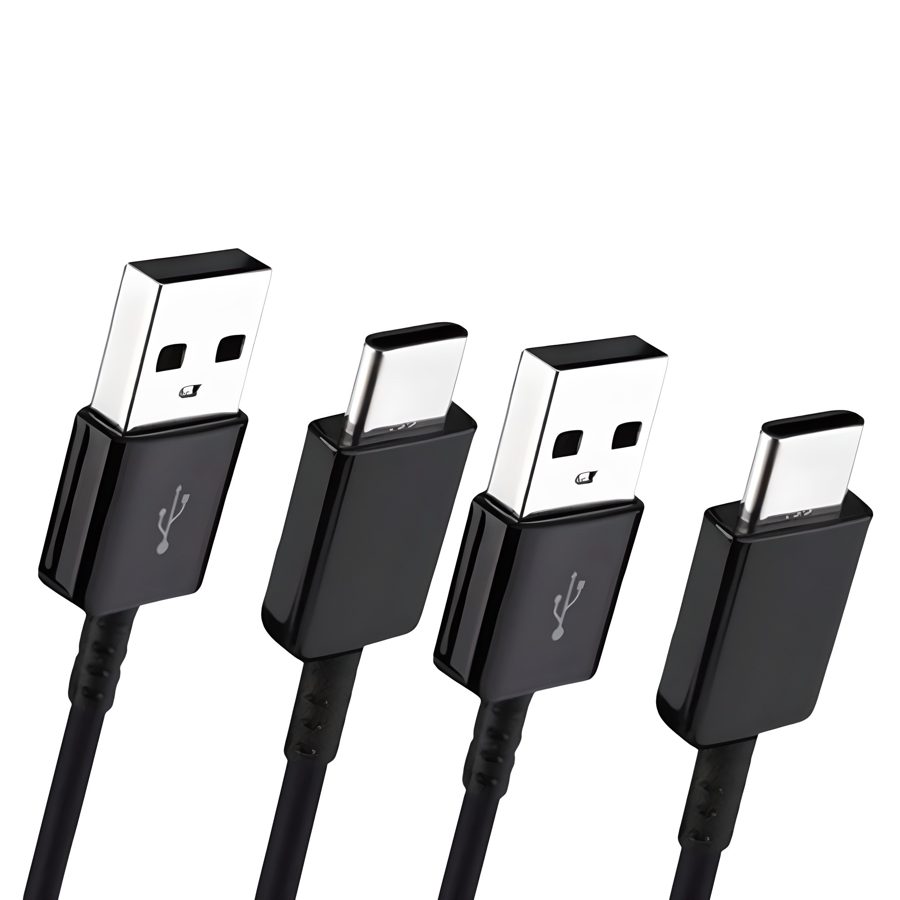 [1+1] 삼성 정품 C타입 고속 충전케이블, 데이터 통신케이블, 블랙, 화이트 1.5m, 1m