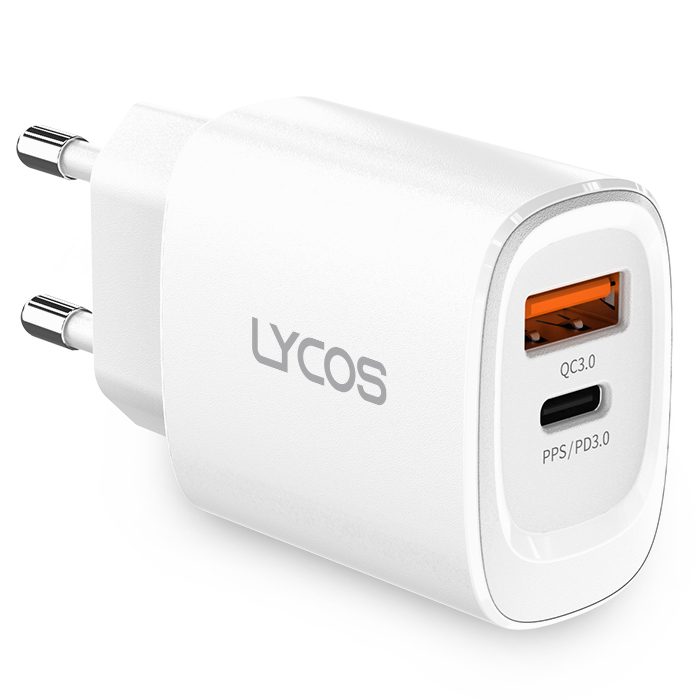 라이코스 25W PD PPS 2포트 휴대폰 초고속 충전기 어댑터