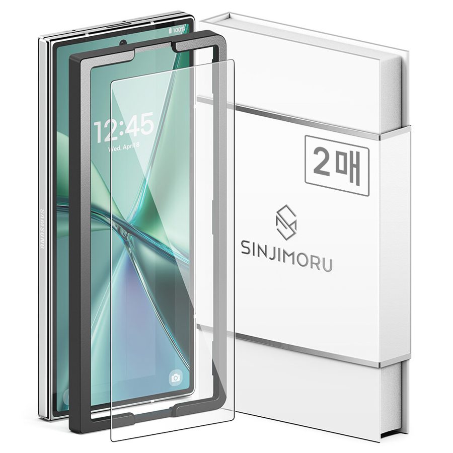 신지모루 0.2mm 터치강화 강화유리 액정보호필름 2p 세트