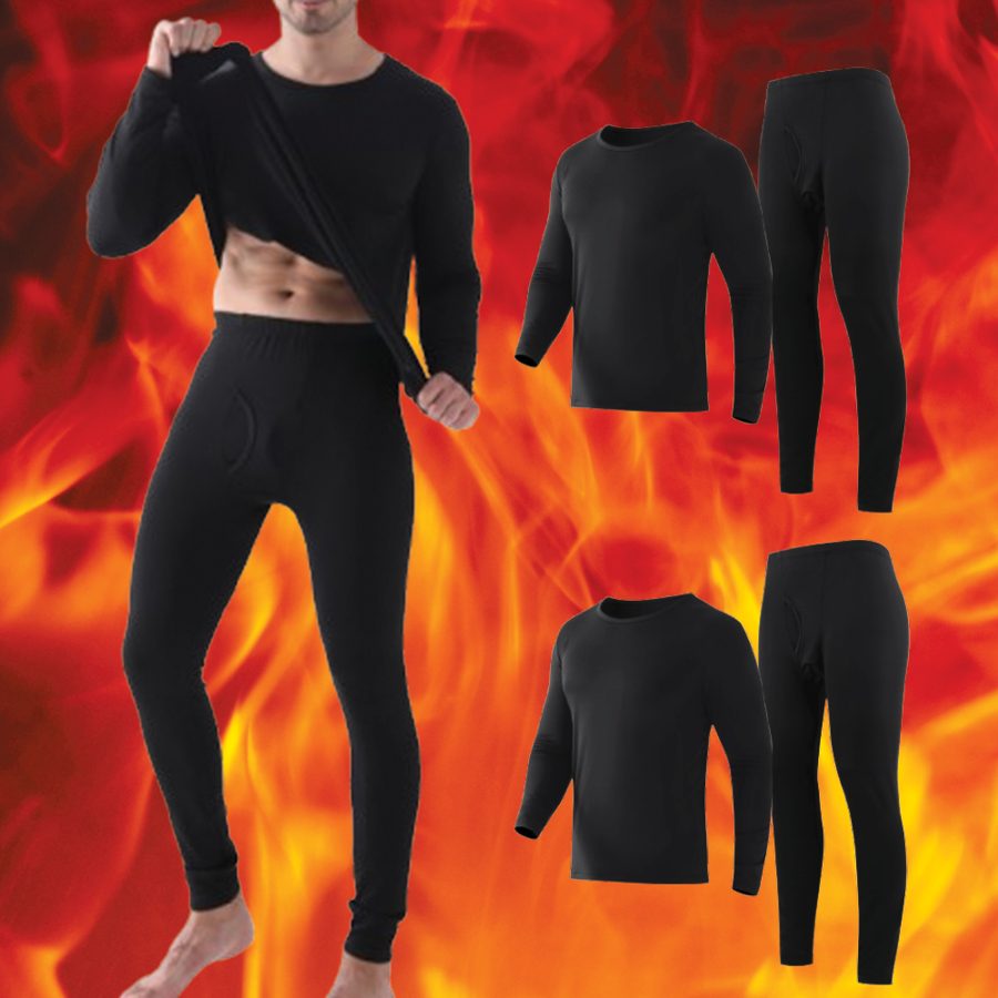 그리드오브 남성용 소프트 기모 발열 내의 세트 1+1