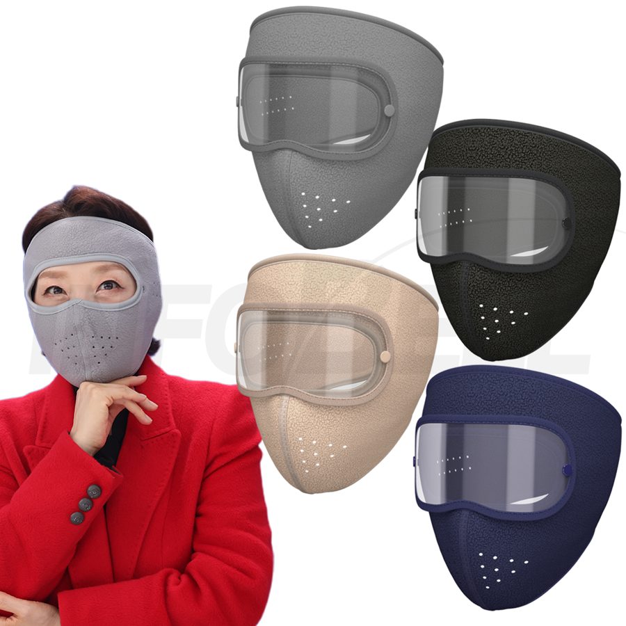 [TV홈쇼핑정품 인포벨]스위스클럽 장미화 방한용 캐나다 핫 따숨 고글 마스크 오토바이 배달 야외 기모 워머