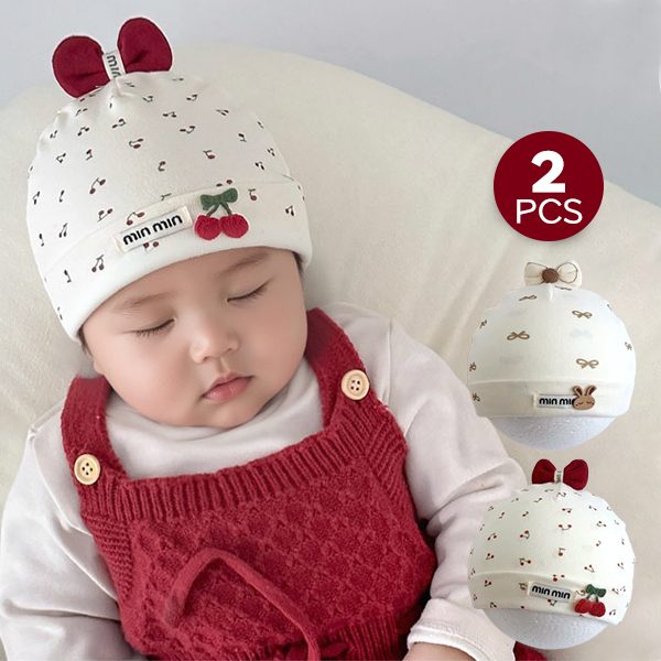 몽실이 쁘띠 베이비 신생아 모자 영아 아기 신생아  비니 선물 2p