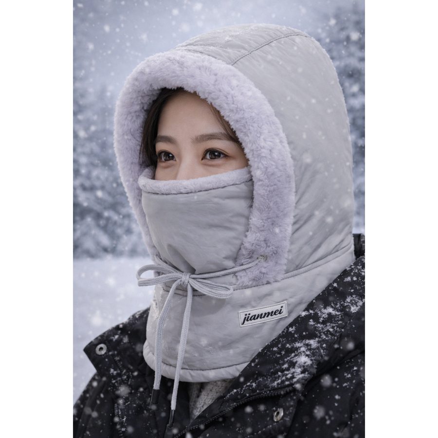 베라닉스 포근한 겨울 방한 기모 털 넥워머 패딩 모자