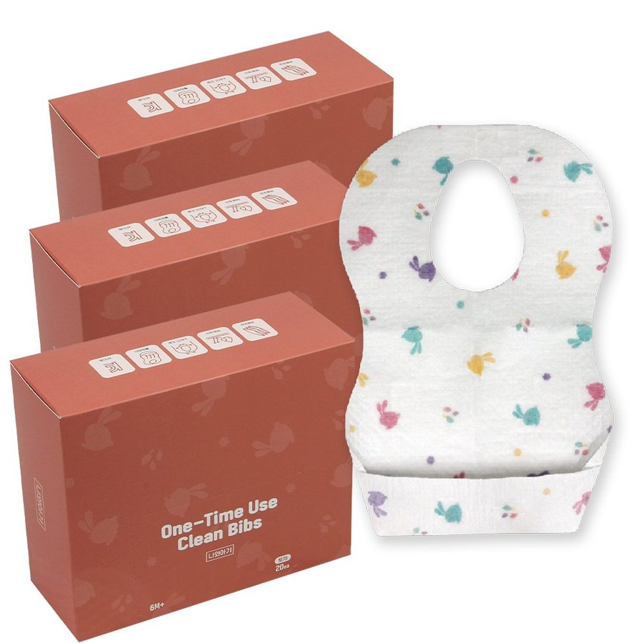 나와아기 일회용턱받이 60매 개별포장