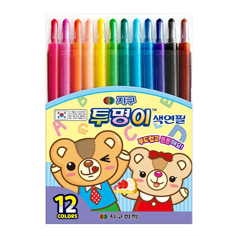 지구화학 투명이 색연필 12종 세트