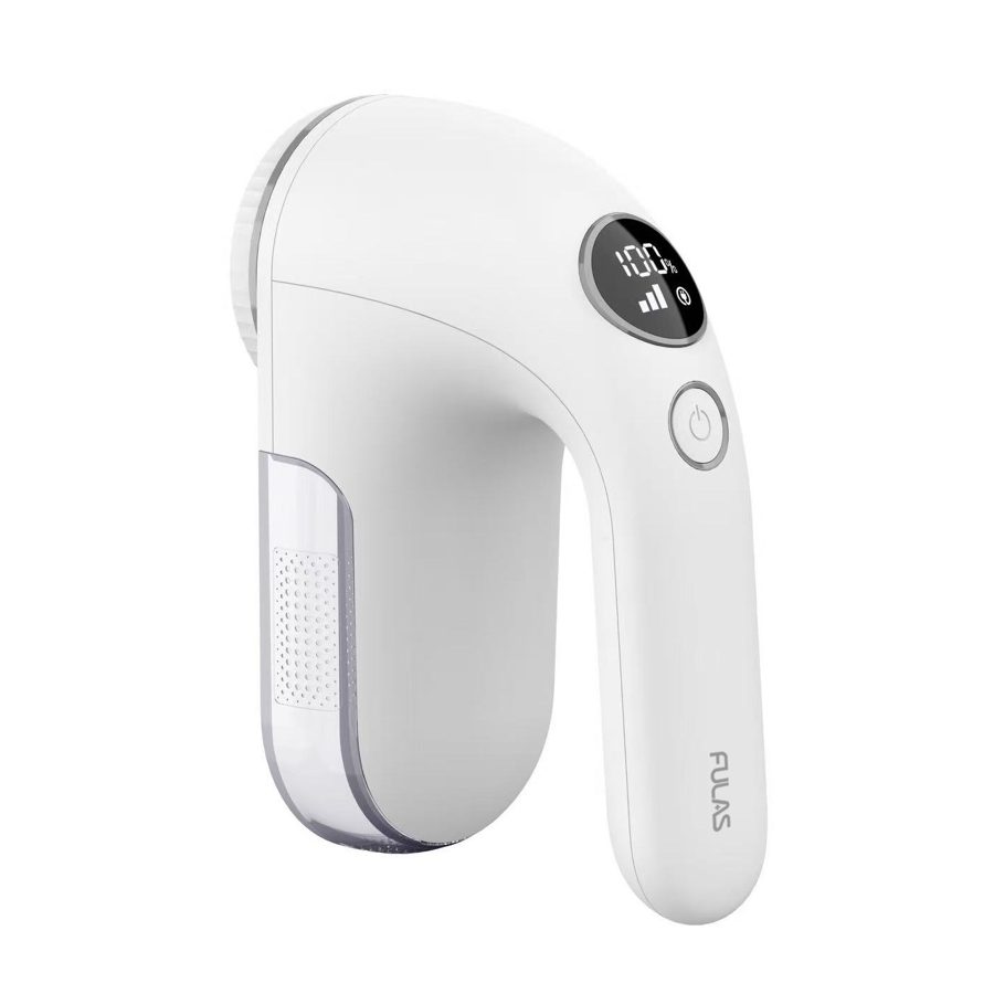 [6만대 돌파/백화점 입점] 풀라스 강력 니트 세탁소 충전식 업소용 옷 보풀제거기 1위 세탁소용 휴대용 가정용 부풀 보풀 보플 보푸라기 버플 털 제거기 lint remover 흰색